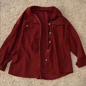 Rust Red Button-Up Shirt